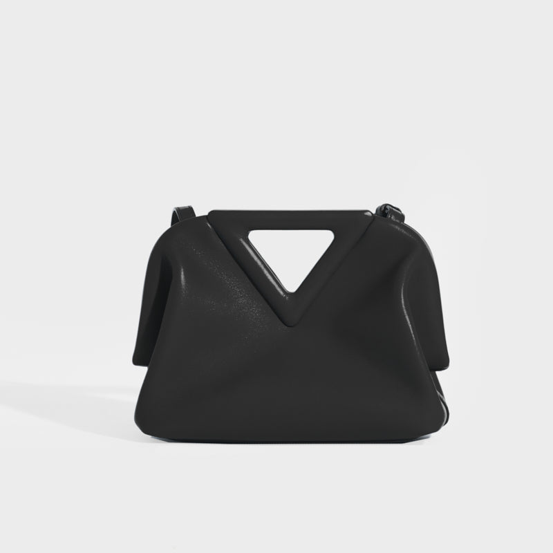 Point Small Leather Bag in Black