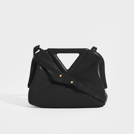 BOTTEGA VENETA Point Small Leather Bag in Black