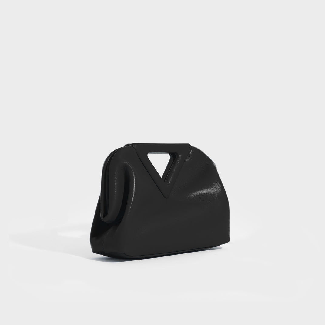 Point Small Leather Bag in Black