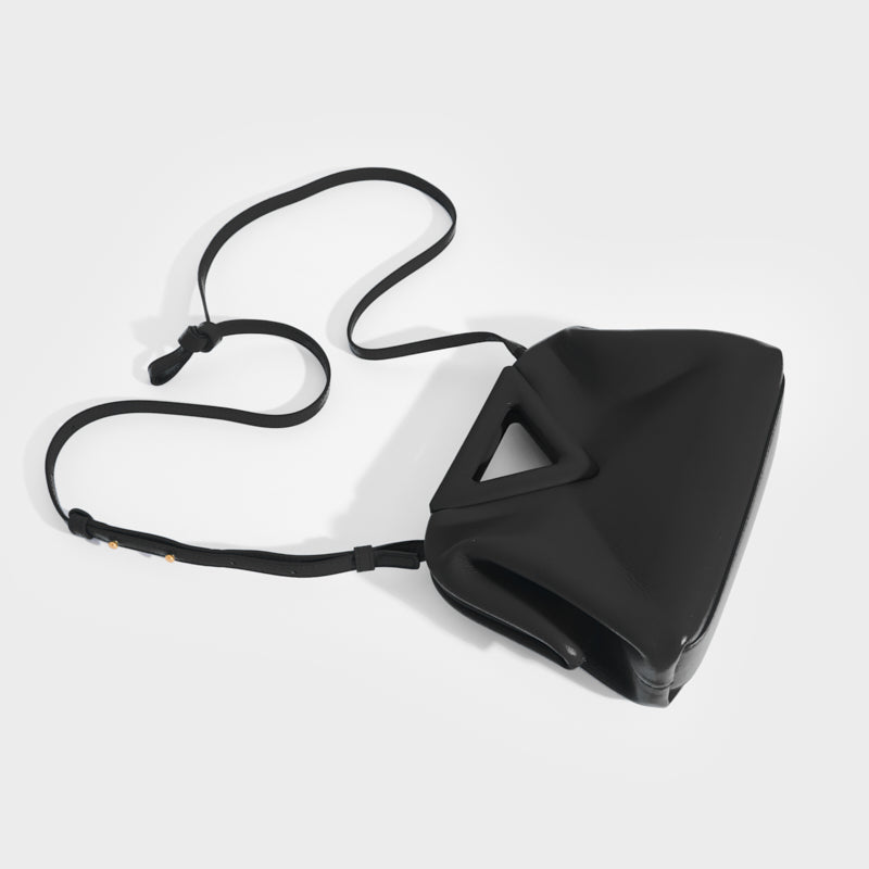 Point Small Leather Bag in Black