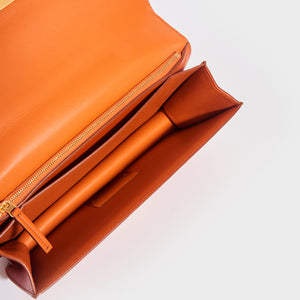 BOTTEGA VENETA The Classic Small Leather Shoulder Bag in Orange