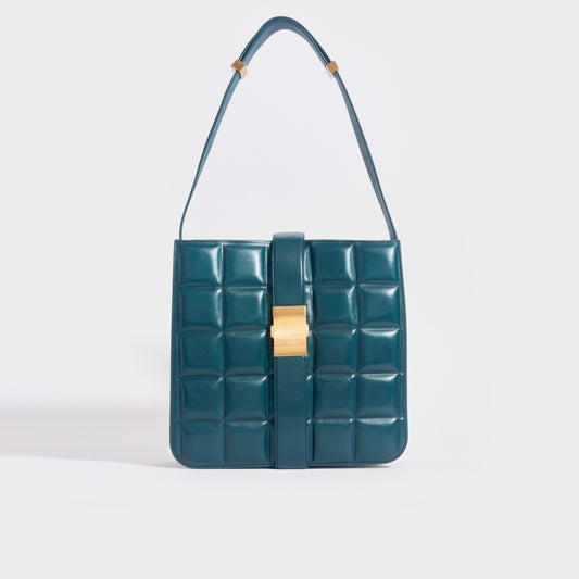 The Padded Marie Leather Shoulder Bag in Ottanio