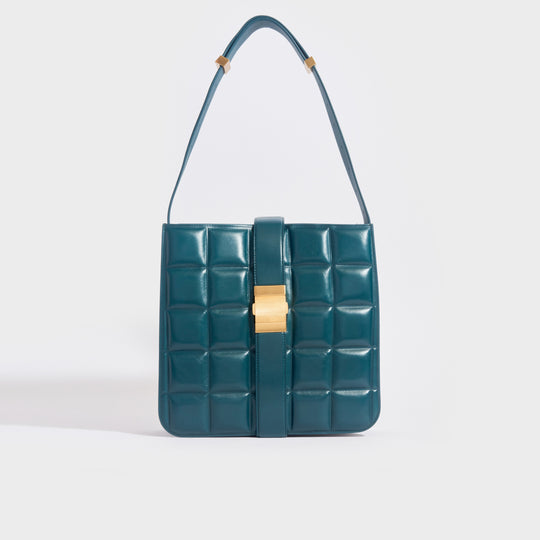 The Padded Marie Leather Shoulder Bag in Ottanio