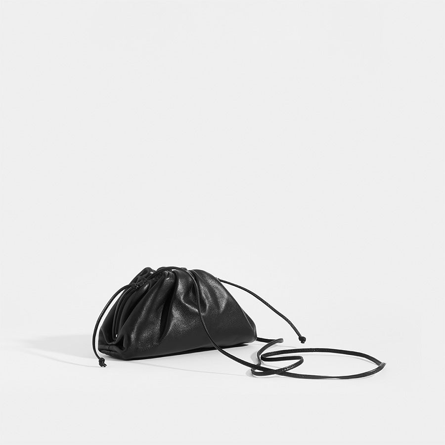 BOTTEGA VENETA The Pouch 20 Smooth Leather Cross-Body in Black