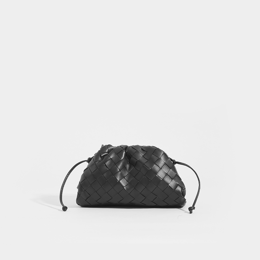 BOTTEGA VENETA The Pouch 20 Intrecciato Crossbody Black