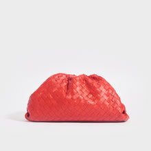 Load image into Gallery viewer, BOTTEGA VENETA The Pouch Intrecciato Leather Clutch in Red