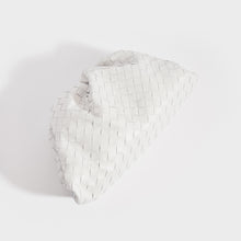 Load image into Gallery viewer, BOTTEGA VENETA The Pouch Intrecciato Leather Clutch in White