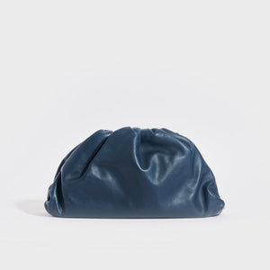 BOTTEGA VENETA The Pouch Leather Clutch in Deep Blue [ReSale]