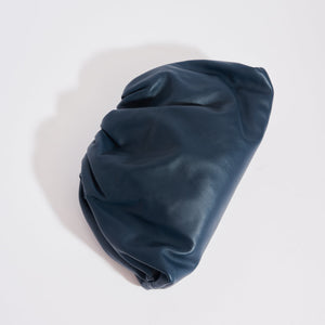 BOTTEGA VENETA The Pouch Leather Clutch in Deep Blue [ReSale]
