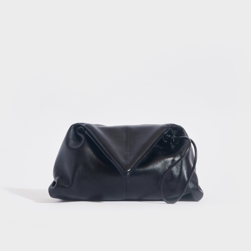 BOTTEGA VENETA The Trine Leather Clutch in Black [ReSale]