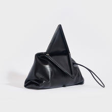 Load image into Gallery viewer, BOTTEGA VENETA The Trine Leather Clutch in Black