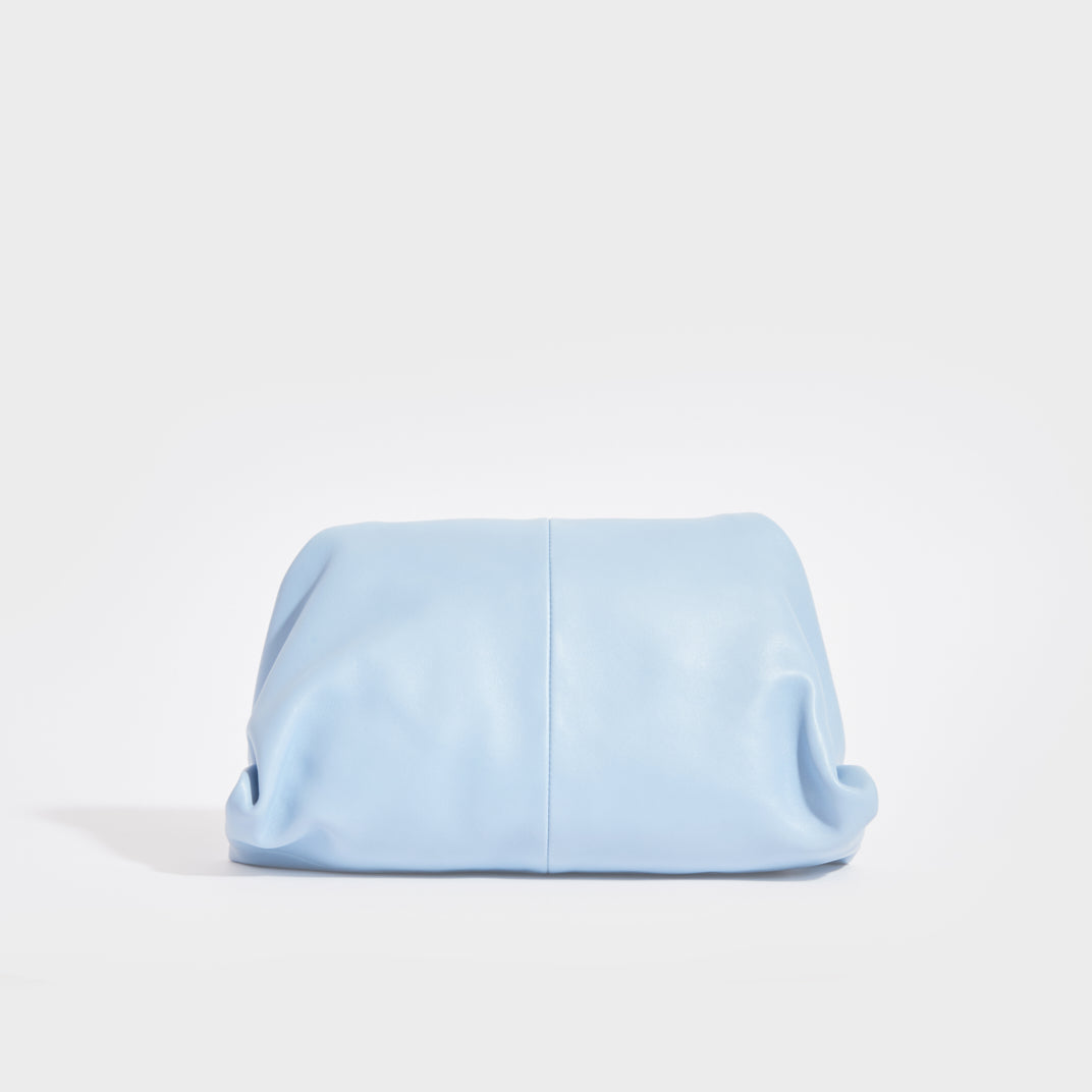 The Trine Leather Clutch in Ice