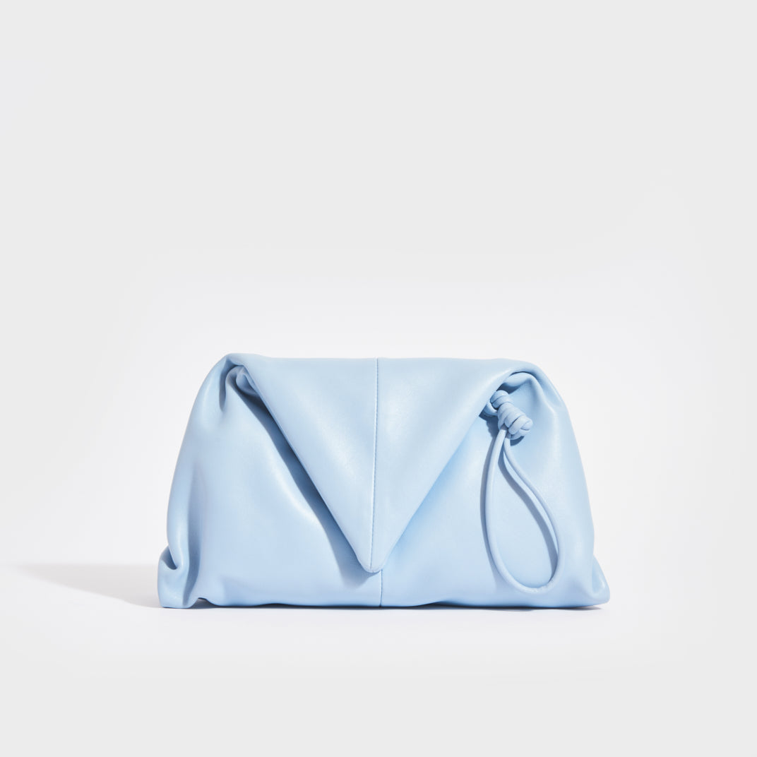 The Trine Leather Clutch in Ice [ReSale]