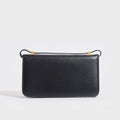 Back of the BOTTEGA VENETA The Classic Small Leather Shoulder Bag in Black