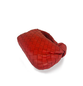 BOTTEGA VENETA Mini Jodie Intrecciato Leather Bag in Red [ReSale]