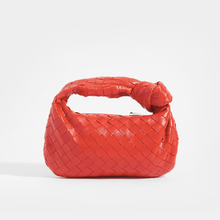 Load image into Gallery viewer, BOTTEGA VENETA Mini Jodie Intrecciato Leather Top Handle Bag in Red