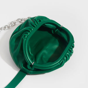 BOTTEGA VENETA Belt Chain Pouch in Green Leather [ReSale]