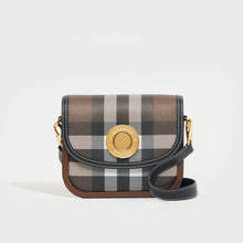 Load image into Gallery viewer, BURBERRY Check and Leather Small Elizabeth Bag in Dark Birch Brown