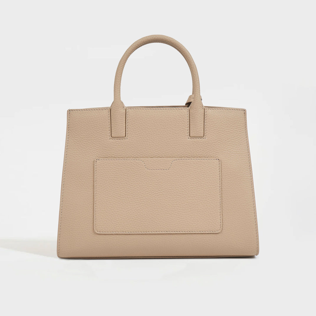 Mini Frances Bag in Oat Beige Grainy Leather