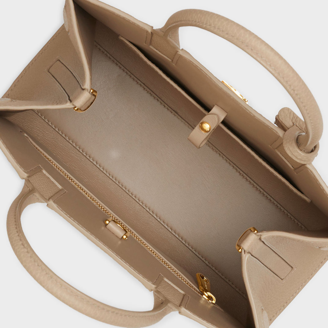 Mini Frances Bag in Oat Beige Grainy Leather