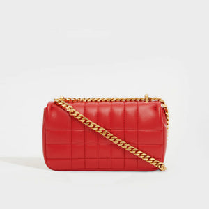 BURBERRY Mini Quilted Lola Bag in Bright Red