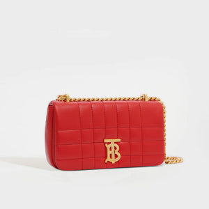 BURBERRY Mini Quilted Lola Bag in Bright Red