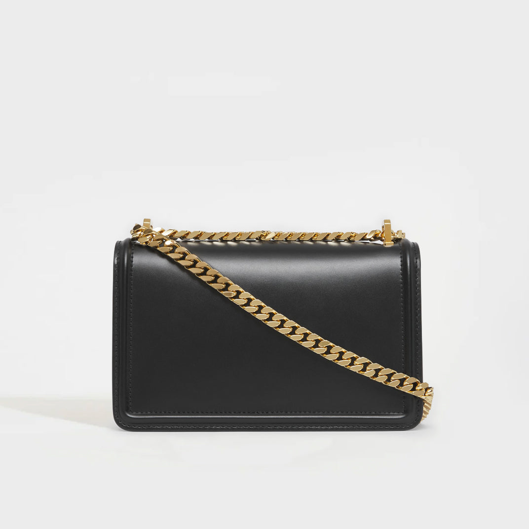 Mini Leather TB Bag in Black