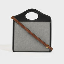 Load image into Gallery viewer, BURBERRY Mini Tri-Colour Canvas &amp; Leather Pocket Bag in Grey