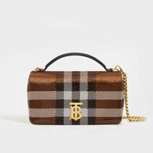 Load image into Gallery viewer, BURBERRY Small Sequin Check Lola Bag in Dark Birch Brown