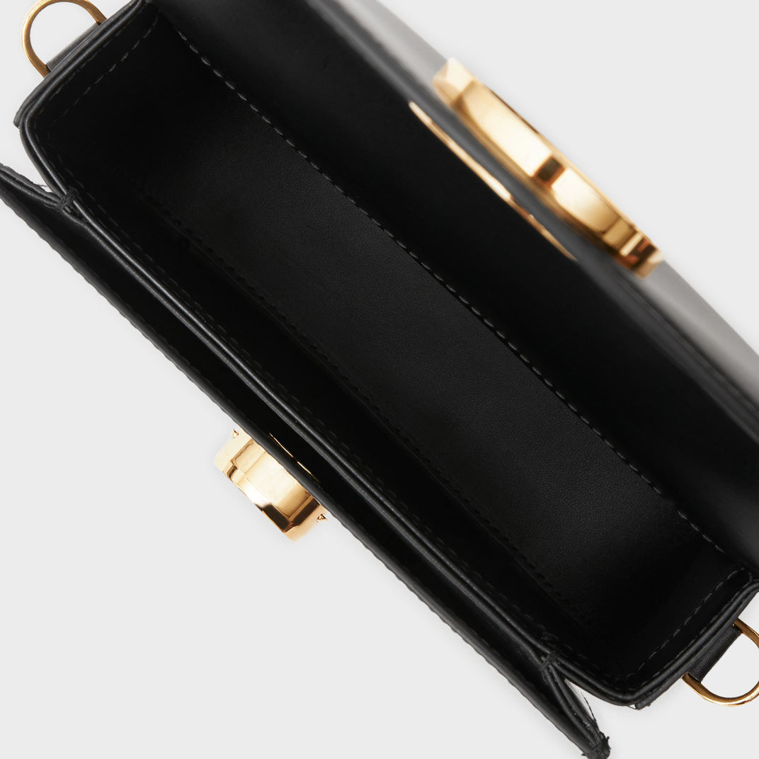 BURBERRY Small Leather Elizabeth Bag in Black