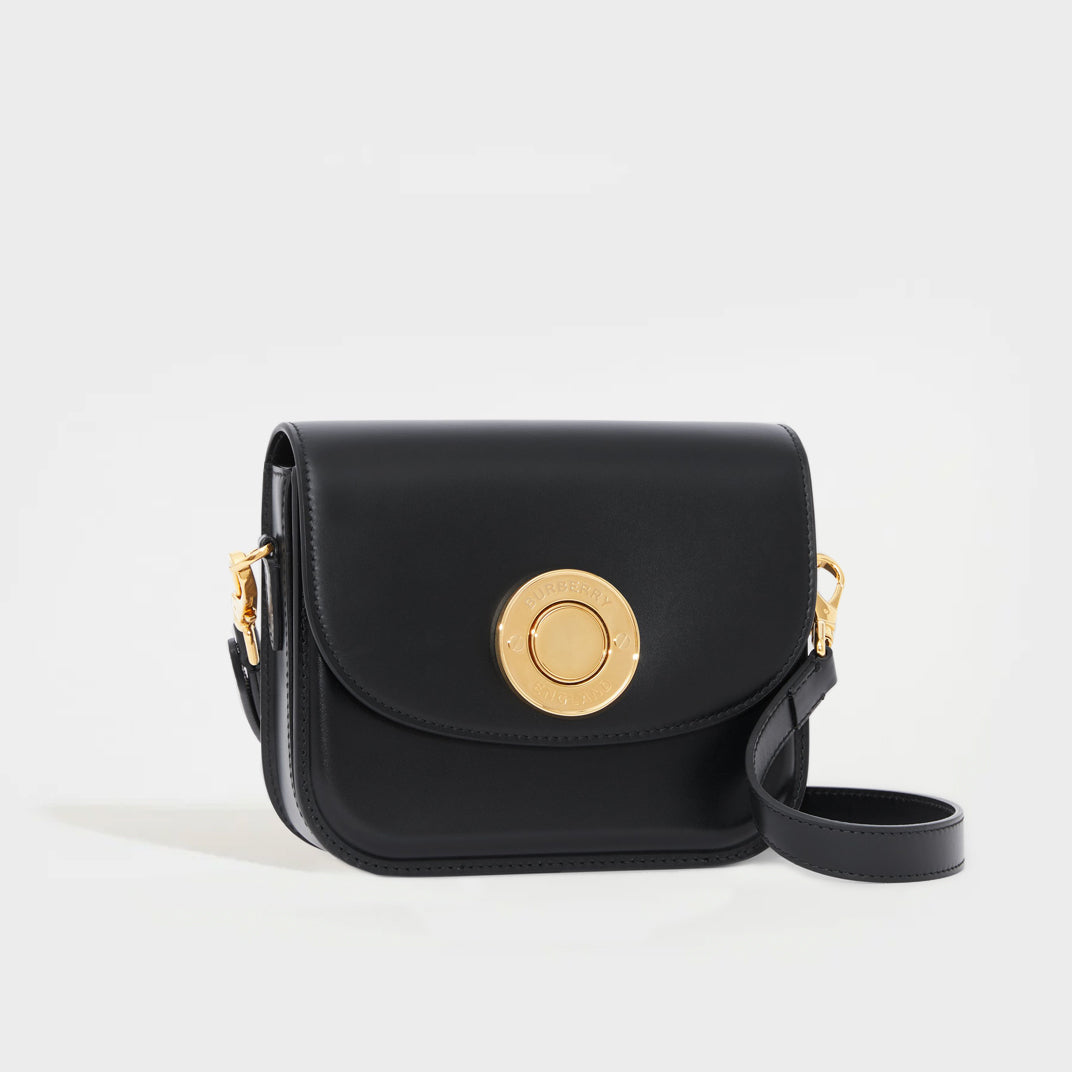 BURBERRY Small Leather Elizabeth Bag in Black