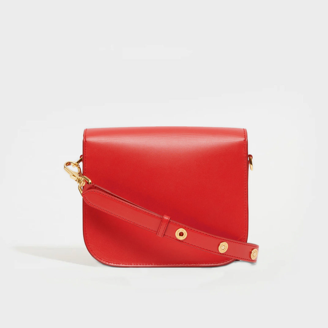 Small Leather Elizabeth Bag in Bright Red