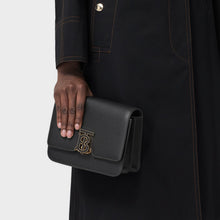 Load image into Gallery viewer, BURBERRY Small Grainy Leather TB Bag in Black