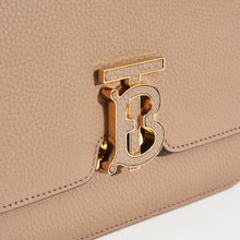 Load image into Gallery viewer, BURBERRY Small Grainy Leather TB Bag in Light Saddle Brown