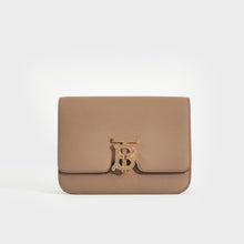 Load image into Gallery viewer, BURBERRY Small Grainy Leather TB Bag in Light Saddle Brown