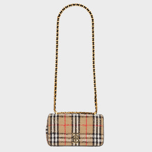 BURBERRY Vintage Check Bouclé Small Lola Bag