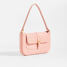 Load image into Gallery viewer, BY FAR Miranda Shoulder Bag in Pink Lizard-Effect Leather [ReSale]