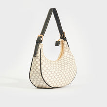 Load image into Gallery viewer, CELINE Ava Triomphe Canvas Shoulder Bag in White &amp; Black