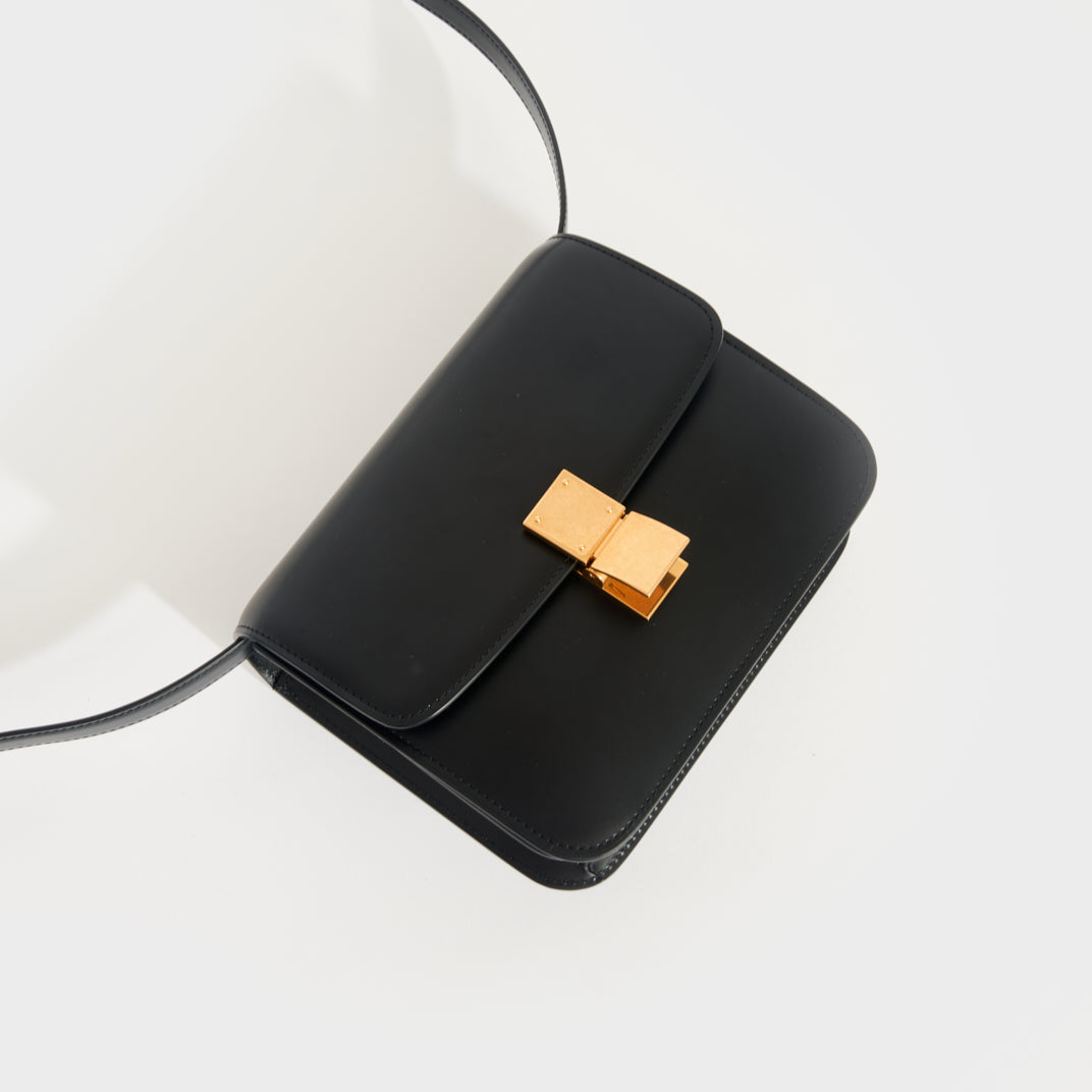 Small Classic Box Shoulder Bag in Black
