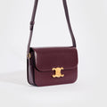Medium Classique Triomphe Shoulder Bag in Bordeaux