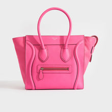 Load image into Gallery viewer, CELINE Micro Luggage Handbag in Neon Pink 2012