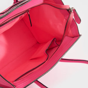 CELINE Micro Luggage Handbag in Neon Pink 2012