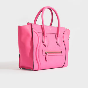 CELINE Micro Luggage Handbag in Neon Pink 2012