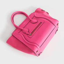 Load image into Gallery viewer, CELINE Micro Luggage Handbag in Neon Pink 2012