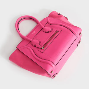 CELINE Micro Luggage Handbag in Neon Pink 2012