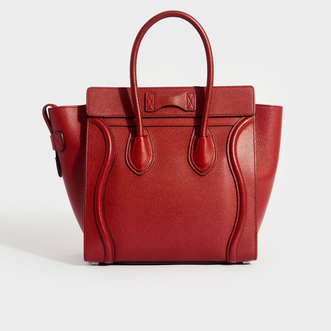 Micro Luggage Handbag in Red