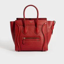Load image into Gallery viewer, CELINE Micro Luggage Handbag in Red