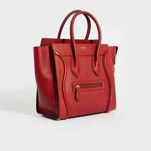 Load image into Gallery viewer, CELINE Micro Luggage Handbag in Red