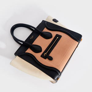 CELINE Micro Luggage Handbag in Tricolour [ReSale]