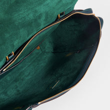 Load image into Gallery viewer, Suede interior of CELINE Mini Belt Bag in Green Grained Calfskin 
